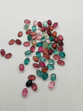 Tourmaline cabs 4X6 MM Multi Color Cabochon  ,Tourmaline gemstone loose cabs , Tourmaline cabs , Pack of 5 Pcs, AAA Quality