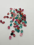 Tourmaline cabs 4X6 MM Multi Color Cabochon ,Tourmaline gemstone loose cabs , Tourmaline cabs , Pack of 4 Pcs, AAA Quality