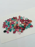 Tourmaline cabs 4X6 MM Multi Color Cabochon ,Tourmaline gemstone loose cabs , Tourmaline cabs , Pack of 4 Pcs, AAA Quality