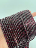 Garnet wheel shape beads, Size 4 MM, length 16 Inch strand, AAA Quality . Red Garnet shape . Origin India, red garnet, Garnet fancy shape