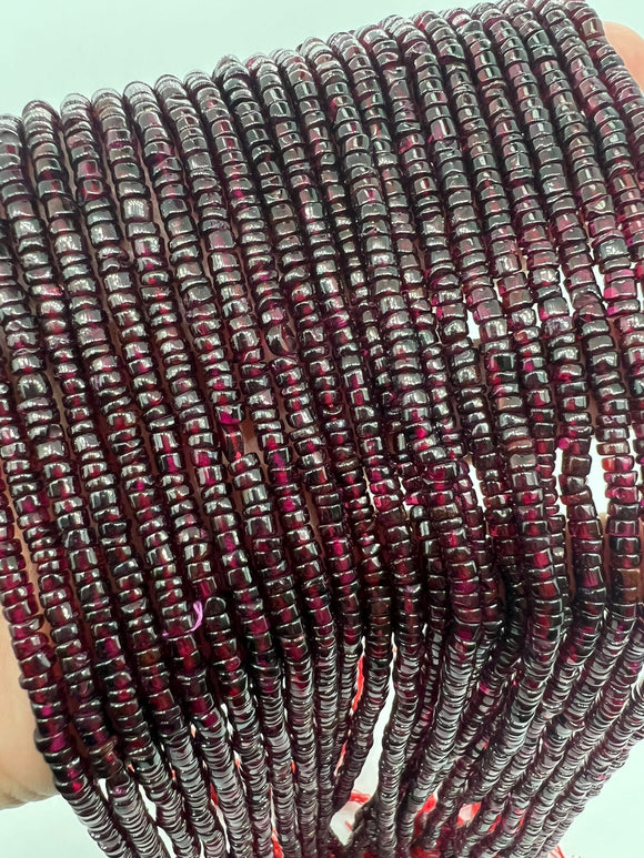 Garnet wheel shape beads, Size 4 MM, length 16 Inch strand, AAA Quality . Red Garnet shape . Origin India, red garnet, Garnet fancy shape