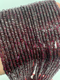 Garnet wheel shape beads, Size 4 MM, length 16 Inch strand, AAA Quality . Red Garnet shape . Origin India, red garnet, Garnet fancy shape