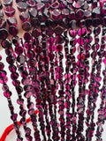 Garnet coin shape beads, Size 5 MM, length 16 Inch strand, AAA Quality, Red Garnet, Origin India, red garnet beads, Garnet fancy shape