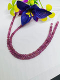 Pink Sapphire 4MM Faceted Roundel, AAA Quality, 16 Inch Strand , Natural Pink sapphire gemstone . precious stone beads