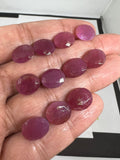 Pink Sapphire Oval Faceted 8X10MM Size AAA Quality Sapphire cabs • Natural Pink Sapphire • Sapphire Cabochon (Pack of 1 Pcs)