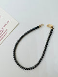 Black Diamond Bracelet with 14K gold Clasp , length 7.5" , Black diamond 3-3,5 mm size,  clasp and length can customize.