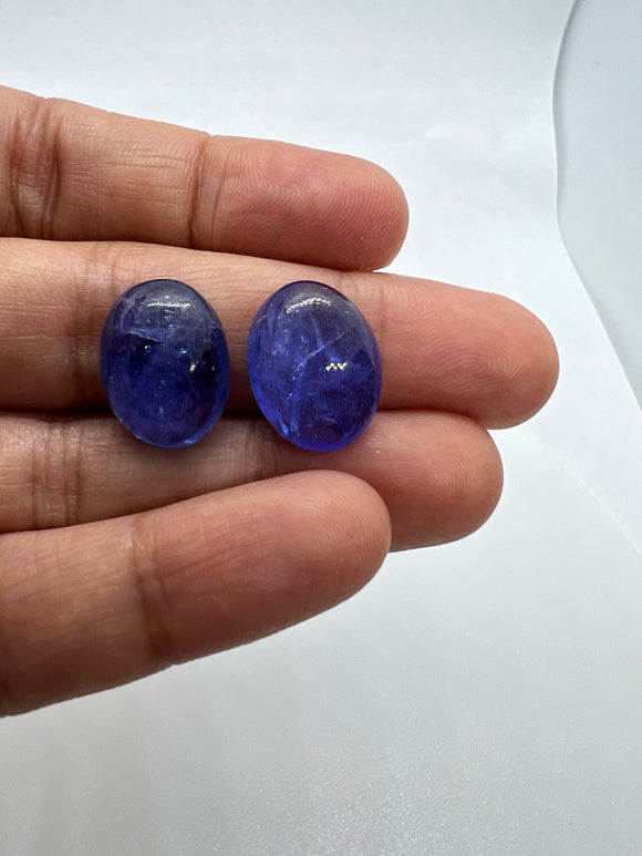 Tanzanite Oval 12X16 MM Cabochon - AAAA Quality Natural Tanzanite Cabs-Tanzanite Loose Stone, pack of 1 pc.