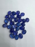 Tanzanite Oval 6X8MM Cabochon - AAAA Quality Natural Tanzanite Cabs-Tanzanite Loose Stone, pack of 2 pc