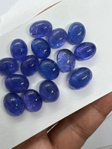 Tanzanite Oval 9X11-12 MM  Cabochon - AAAA Quality Natural Tanzanite Cabs-Tanzanite Loose Stone, pack of 1 pc