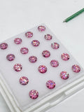 4MM pink Moissanite faceted round , Pack of 1 PCs, Moissanite faceted loose stone