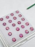 4MM pink Moissanite faceted round , Pack of 1 PCs, Moissanite faceted loose stone