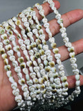 Shiva Shell Heart shape Beads - 6mm Size • AAA Quality• Length 40 cm • Shiva Shell heart Beads • Shiva Shell Beads