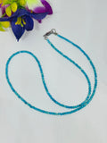 Sleeping Beauty Turquoise Round Beads 2MM size -100 % Natural Turquoise - Length 40 cm -Turquoise Round, with silver claps, can customize.