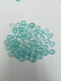 Chalcedony 8X10 MM Oval Cabs, Pack of 5 Pcs.- Chalcedony Cabochons, gemstone cabs. Aqua Chalcedony, heat treatment