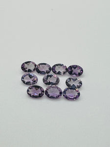 Pink Amethyst 5X7MM Oval cut stone Pack of 4 Pc - Natural Amethyst loose Stones - Amethyst Faceted Oval shape