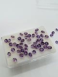 Pink Amethyst 4MM Round cut stone Pack of 6 Pc - Natural Amethyst loose Stones - Amethyst Faceted round shape