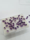 Pink Amethyst 3MM Round cut stone Pack of 6 Pc - Natural Amethyst loose Stones - Amethyst Faceted round shape