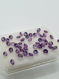 Pink Amethyst 4MM Round cut stone Pack of 6 Pc - Natural Amethyst loose Stones - Amethyst Faceted round shape