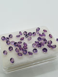 Pink Amethyst 3MM Round cut stone Pack of 6 Pc - Natural Amethyst loose Stones - Amethyst Faceted round shape