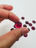 15MM Garnet  Rose Cut - Pack of 1 Pcs  Garnet Faceted Flat Polki -  AAA Quality- Best for Jewelry making- One Side Cutting and one side flat