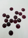 13MM Garnet  Rose Cut - Pack of 1 Pcs  Garnet Faceted Flat Polki -  AAA Quality- Best for Jewelry making- One Side Cutting and one side flat