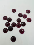 14MM Garnet Rose Cut - Pack of 1 Pcs Garnet Faceted Flat Polki - AAA Quality- Best for Jewelry making- One Side Cutting and one side flat