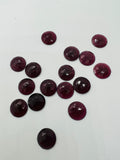 15MM Garnet Rose Cut - Pack of 1 Pcs Garnet Faceted Flat Polki - AAA Quality- Best for Jewelry making- One Side Cutting and one side flat