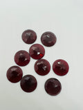 16MM Garnet  Rose Cut - Pack of 1 Pcs  Garnet Faceted Flat Polki -  AAA Quality- Best for Jewelry making- One Side Cutting and one side flat