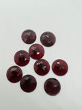 16MM Garnet Rose Cut - Pack of 1 Pcs Garnet Faceted Flat Polki - AAA Quality- Best for Jewelry making- One Side Cutting and one side flat