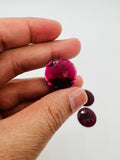 20MM Garnet  Rose Cut - Pack of 1 Pcs  Garnet Faceted Flat Polki -  AAA Quality- Best for Jewelry making- One Side Cutting and one side flat