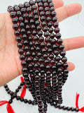 8MM Garnet Round Beads , AA Quality, 16 Inch Length. Garnet Round.