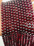 Garnet Round 5-5.5 MM Beads , AAA Quality, 16 Inch Length. Garnet Round.