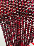 Garnet Round 6-6.5 MM Beads , AAA Quality, 16 Inch Length. Garnet Round.