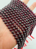 Garnet Round 5-5.5 MM Beads , AAA Quality, 16 Inch Length. Garnet Round.