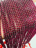 Garnet Round 4-4.5 MM Beads , AAA Quality, 16 Inch Length. Garnet Round.