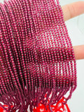 Garnet Round 2-2.5 MM Beads , AAA Quality, 16 Inch Length. Garnet Round.