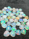 8MM Ethiopian Opal Heart Shape Pack 1 Pcs- AAA Quality Opal Cabochon - Ethiopian Opal Heart Shape Cabochon