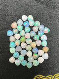 8MM Ethiopian Opal Heart Shape Pack 1 Pcs- AAA Quality Opal Cabochon - Ethiopian Opal Heart Shape Cabochon