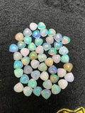 8MM Ethiopian Opal Heart Shape Pack 1 Pcs- AAA Quality Opal Cabochon - Ethiopian Opal Heart Shape Cabochon