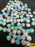 5MM Ethiopian Opal Heart Shape Pack 6 Pcs- AAA Quality Opal Cabochon - Ethiopian Opal Heart Shape Cabochon