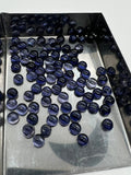 5MM Iolite smooth round cabs, natural gemstone cabochon . loose stone cabs (pack of 6 Pc ) AAA Quality