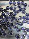 5MM Iolite smooth round cabs, natural gemstone cabochon . loose stone cabs (pack of 6 Pc ) AAA Quality