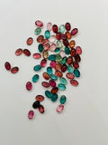 Tourmaline cabs 4X6 MM Multi Color Cabochon ,Tourmaline gemstone loose cabs , Tourmaline cabs , Pack of 4 Pcs, AAA Quality