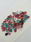 Tourmaline cabs 4X6 MM Multi Color Cabochon ,Tourmaline gemstone loose cabs , Tourmaline cabs , Pack of 5 Pcs, AAA Quality