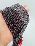 Garnet Square beads, Size 4-5 MM, length 16 Inch strand, AAA Quality . Red Garnet shape . Origin India, red garnet beads, Garnet fancy shape