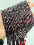 Garnet Square beads, Size 4-5 MM, length 16 Inch strand, AAA Quality . Red Garnet shape . Origin India, red garnet beads, Garnet fancy shape
