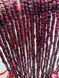 Garnet small Tube shape beads, Size 3X3 MM, length 16 Inch strand, AAA Quality, Red Garnet, red garnet beads, Garnet fancy shape