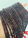 Garnet wheel shape beads, Size 3X3 MM, length 16 Inch strand, AAA Quality, Red Garnet, red garnet beads, Garnet fancy shape