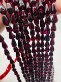 Garnet Drop shape beads, Size 4X6 MM, length 16 Inch strand, AAA Quality, Red Garnet, Origin India, red garnet beads, Garnet fancy shape