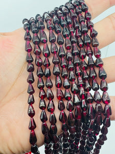 Garnet Drop shape beads, Size 4X6 MM, length 16 Inch strand, AAA Quality, Red Garnet, Origin India, red garnet beads, Garnet fancy shape